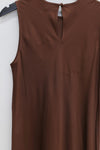 BASERANGE dress DRDYT-VI-SP24 dark brown
